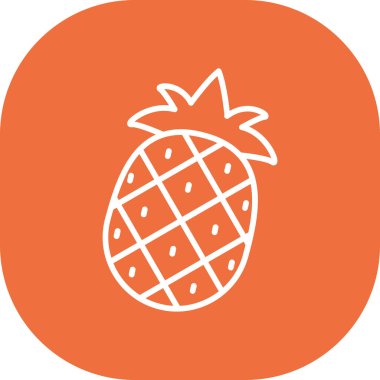 ananas ikonu vektör illüstrasyonu