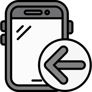 Cep telefonu simgesi, vektör illüstrasyonu