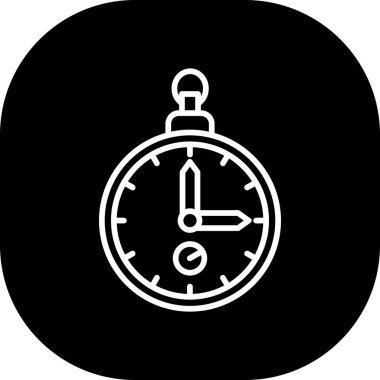 Saat Vektörü Kabartma Simgesi Tasarımı