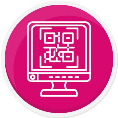 QR kodu. Vektör illüstrasyonu