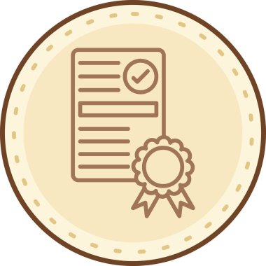 Moda biçimi izole edilmiş arkaplan sertifika simgesi