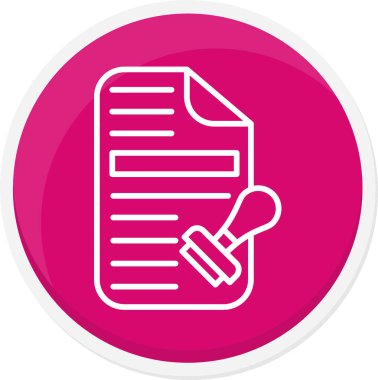 Belge. Web simgesi basit illüstrasyon