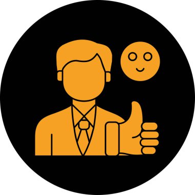 İş adamı simgesi vektör illüstrasyonu