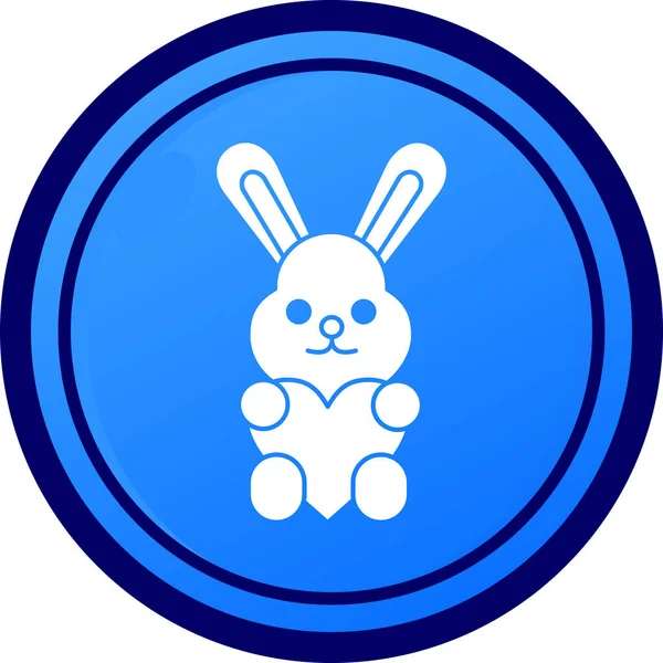 Moda tarzında izole edilmiş tavşan simgesi