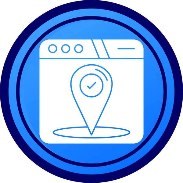 Benzersiz harita konum çizgisi vektör simgesi