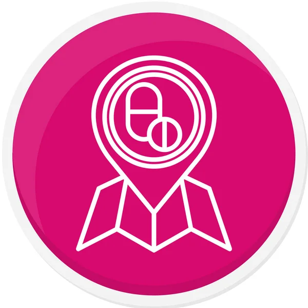 Konum simgesi, vektör illüstrasyonlu harita işaretleyici