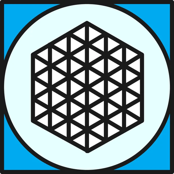 Çerçevedeki elmas ızgara vektör simgesi