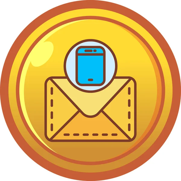 İçinde bozuk para olan bir zarf. çizgi film illüstrasyonu