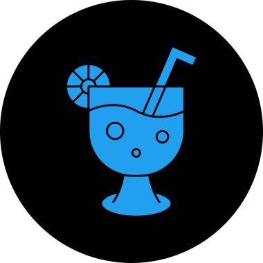 Kokteyl simgesinin vektör illüstrasyonu