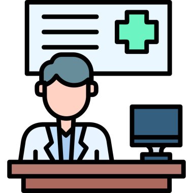 Sağlık ve tıbbi ikon vektör illüstrasyonu