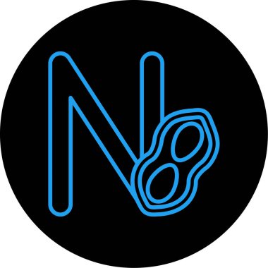 Bir n harfinin vektör illüstrasyonu