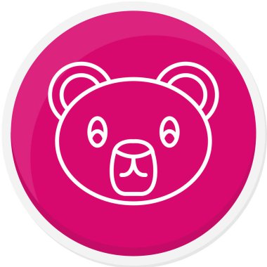 Kurdele çizgisi simgesi olan ayı başı.