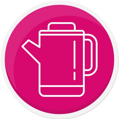 Çaydanlık. Web simgesi basit illüstrasyon