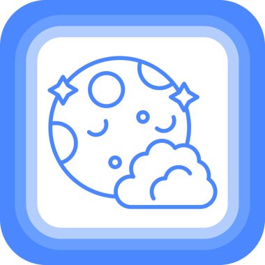 Ay. Web simgesi basit illüstrasyon