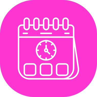 Bir saat simgesinin vektör illüstrasyonu