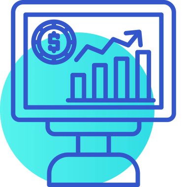 analitik iş grafiği simgesi - taslak biçimi