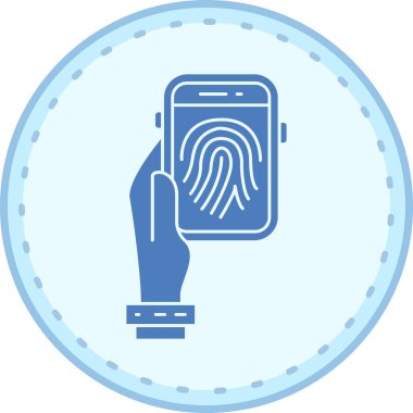 parmak izi ikonu vektör illüstrasyonu