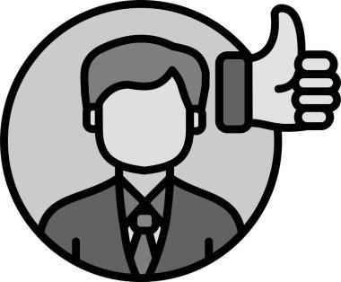 iş adamı simgesi, vektör illüstrasyonu