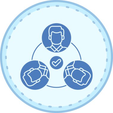 Bir grup insanın vektör çizimi