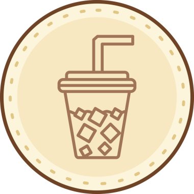 Kahve. Web simgesi basit illüstrasyon