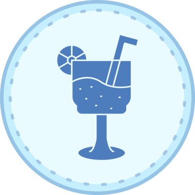 Kokteyl web simgesi vektör illüstrasyonu