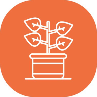 Bitki. Web simgesi basit illüstrasyon