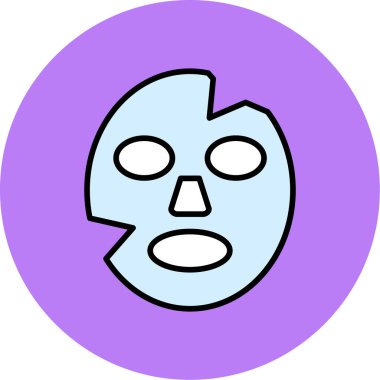 Modern b 'nin vektör illüstrasyonu Cadılar Bayramı için maskeden yoksun