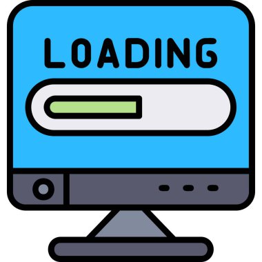 Simge yükleniyor, vektör illüstrasyonu