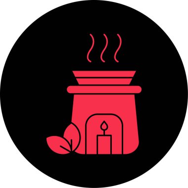 Bir mum simgesinin vektör illüstrasyonu