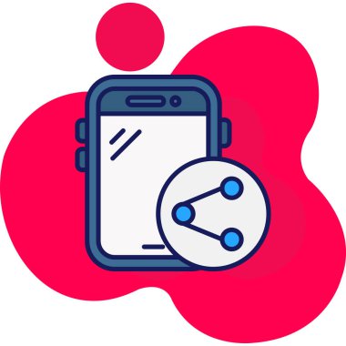 akıllı telefon simgesine sahip cep telefonu