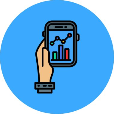 Smartphone Simgesi, vektör illüstrasyonu