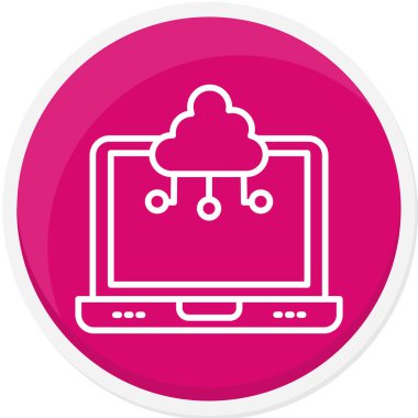 Bulut. Web simgesi basit illüstrasyon