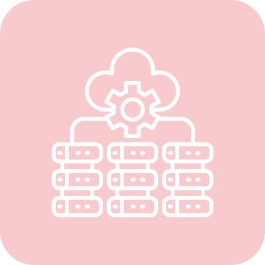 Bulut veritabanı simgesi vektör çizimi