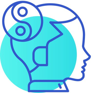 Yapay zeka robot simgesi - taslak biçimi