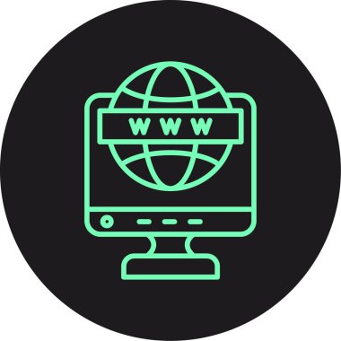 vektör www simge illüstrasyonu