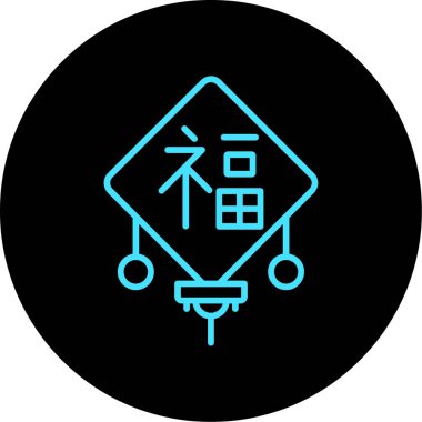 Moda tarzında izole edilmiş Japon simgesi