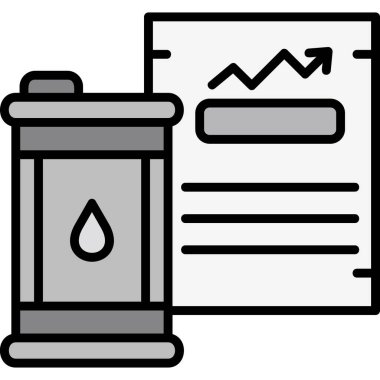 Yağ varili simgesi, vektör illüstrasyonu