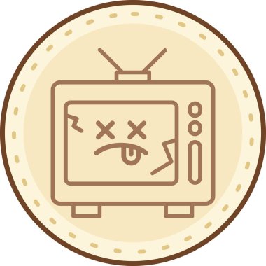 Televizyon modern simgesinin vektör illüstrasyonu