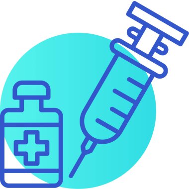 Tıbbi simgesi olan bir şırınganın vektör çizimi