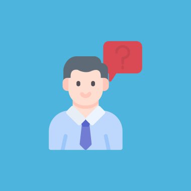 man vektör düz renk simgesi