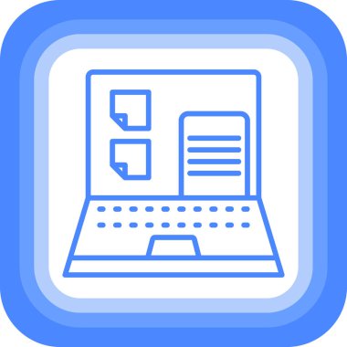 Bilgisayar. Web simgesi basit tasarım