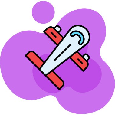 Çizgi film uydu simgesinin vektör çizimi