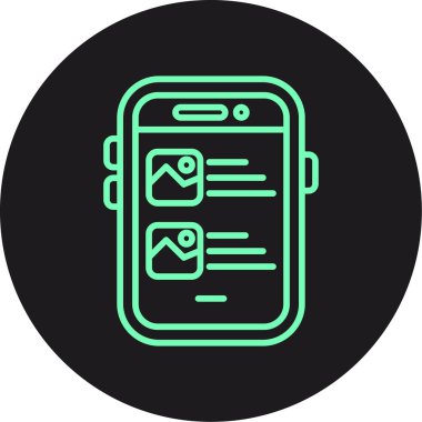 Mobil sohbet vektör simgesi