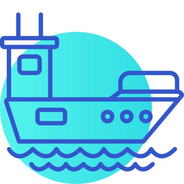 Gemi simgesi vektör illüstrasyonu