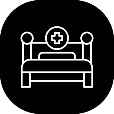 Bir hastane simgesinin vektör illüstrasyonu