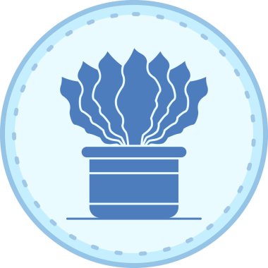 Bir bitki simgesinin vektör illüstrasyonu