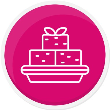 vektör kek simgesi, basit tasarım illüstrasyonu