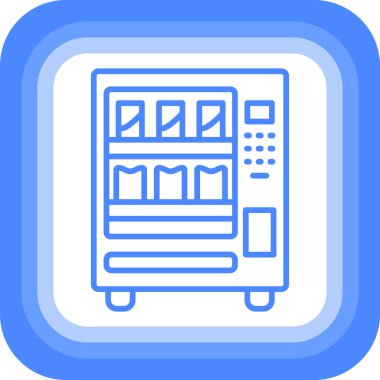 Buzdolabı. Web simgesi basit illüstrasyon