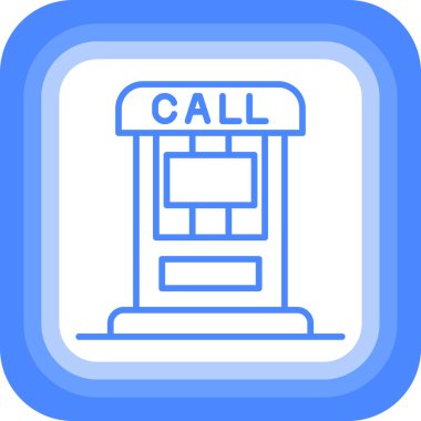 Telefon var. Web simgesi basit illüstrasyon