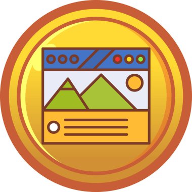 Bir simgenin vektör illüstrasyonu